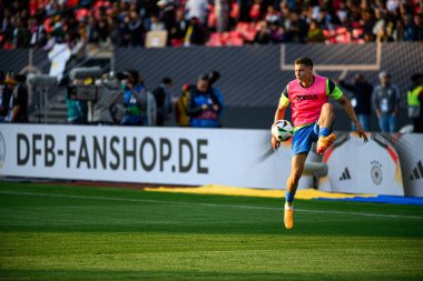 NUREMBERG, GERMANY - 3 Haziran 2024: Oleksandr Zinchenko Dostluk maçı Max Morlock Stadyumu 'nda Alman-Ukrayna maçı