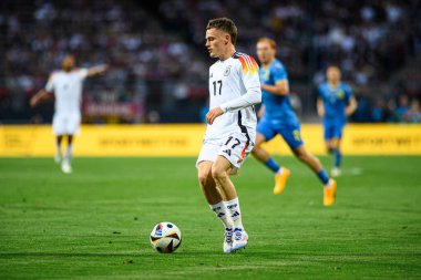 NUREMBERG, GERMANY - 3 Haziran 2024: Florian Wirtz, Ukrayna 'ya karşı Max Morlock Stadyumu' nda oynanan dost futbol maçı