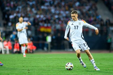 NUREMBERG, GERMANY - 3 Haziran 2024: Florian Wirtz, Ukrayna 'ya karşı Max Morlock Stadyumu' nda oynanan dost futbol maçı