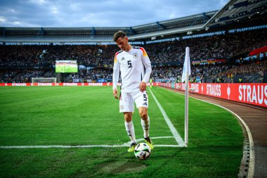 NUREMBERG, GERMANY - 3 Haziran 2024: Max Morlock Stadyumu 'nda Alman-Ukrayna dostluk maçı
