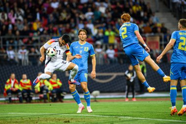 NUREMBERG, GERMANY - 3 Haziran 2024: Max Morlock Stadyumu 'nda Alman-Ukrayna dostluk maçı