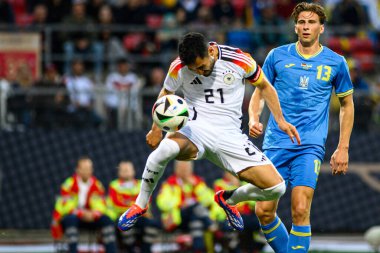 NUREMBERG, GERMANY - 3 Haziran 2024: Max Morlock Stadyumu 'nda Alman-Ukrayna dostluk maçı