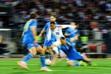 NUREMBERG, GERMANY - 3 Haziran 2024: Max Morlock Stadyumu 'nda Alman-Ukrayna dostluk maçı