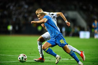 NUREMBERG, GERMANY - 3 Haziran 2024: Mykhailo Mudryk, Ukrayna 'ya karşı Max Morlock Stadyumu' nda oynanan dost futbol maçı