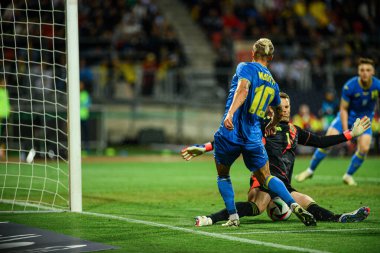 NUREMBERG, GERMANY - 3 JUNE, 2024: Mykhailo Mudryk, The friendly football match German vs Ukraine at Max Morlock Stadium clipart