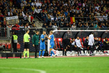 NUREMBERG, GERMANY - 3 Haziran 2024: Max Morlock Stadyumu 'nda Alman-Ukrayna dostluk maçı