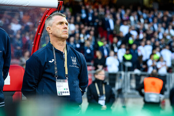 NUREMBERG, GERMANY - 3 JUNE, 2024: Serhiy Rebrov, The friendly football match German vs Ukraine at Max Morlock Stadium
