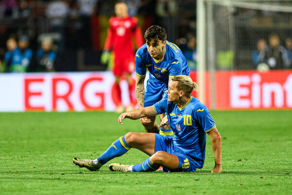NUREMBERG, GERMANY - 3 JUNE, 2024: The friendly football match German vs Ukraine at Max Morlock Stadium