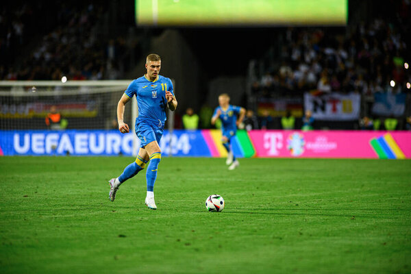 НУРЕМБЕРГ, ГЕРМАНИЯ - 3 июня 2024 года: товарищеский футбольный матч Германия - Украина на стадионе Макса Морлока