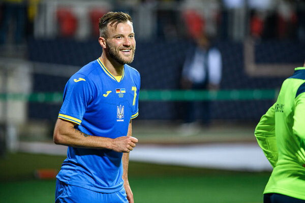NUREMBERG, GERMANY - 3 JUNE, 2024: Andriy Yarmolenko The friendly football match German vs Ukraine at Max Morlock Stadium