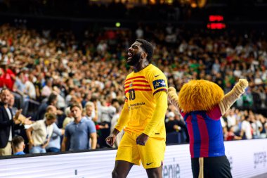 COLOGNE, GERMANY - 9 HAZİRAN 2024: Dika Mem Kamyon İzcisi 24 EHF FINAL4 Aalborg Handbold Barca 'ya karşı Lanxess Arena