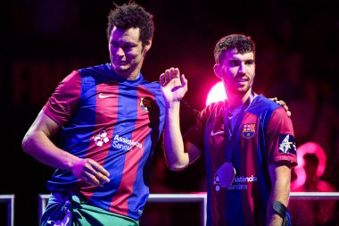 COLOGNE, GERMANY - 9 HAZİRAN 2024: Kamyon İzcisi 24 EHF FINAL4 Aalborg Handbold Barca 'ya karşı Lanxess Arena