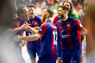COLOGNE, GERMANY - 9 HAZİRAN 2024: Kamyon İzcisi 24 EHF FINAL4 Aalborg Handbold Barca 'ya karşı Lanxess Arena