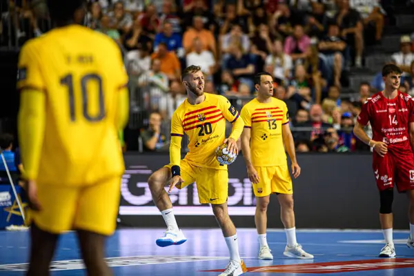 stock image COLOGNE, GERMANY - 9 JUNE, 2024: Aleix Gomez The Final match of TruckScout24 EHF FINAL4 Aalborg Handbold vs Barca at Lanxess Arena