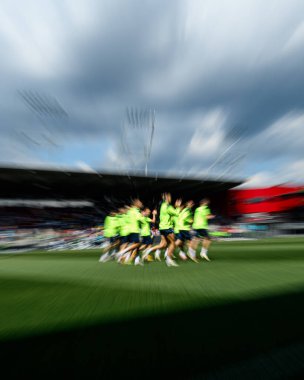 WIEDENSBADEN, GERMANY - 13 Haziran 2024: Ukrayna milli futbol takımının Brita 'daki açık uygulaması