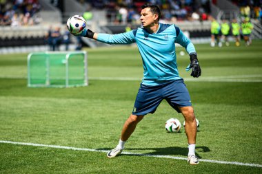 WIEDENSBADEN, GERMANY - 13 Haziran 2024: Rustam Khudzhamov, Ukrayna milli futbol takımının Brita 'daki açık uygulaması