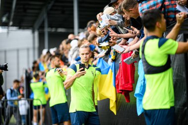 WIEDENSBADEN, GERMANY - 13 Haziran 2024: Mykhailo Mudryk, Ukrayna milli futbol takımının Brita 'daki açık uygulaması