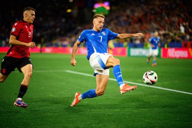 DORTMUND, GERMANY - 16 Haziran 2024: EURO 2024 İtalya-Arnavutluk futbol karşılaşması Signal Iduna Park 'ta