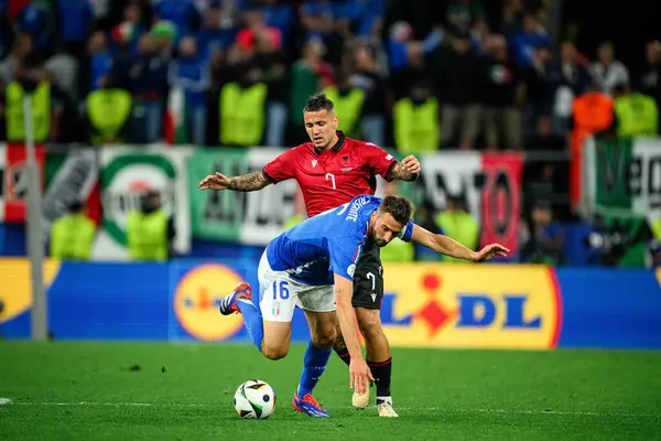 stock image DORTMUND, GERMANY - 16 JUNE, 2024: The football match of EURO 2024 Italy vs. Albania at Signal Iduna Park