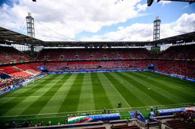 COLOGNE, GERMANY - 15 Haziran 2024: Rhein Energie Stadion 'da oynanan EURO 2024 futbol maçı