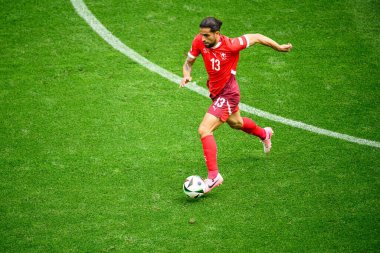 COLOGNE, GERMANY - 15 Haziran 2024: Ricardo Rodriguez, EURO 2024 Macaristan - İsviçre maçı Rhein Enerji Stadyumu 'nda