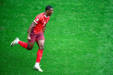 COLOGNE, GERMANY - 15 Haziran 2024: Kwadwo Duah, EURO 2024 Macaristan - İsviçre maçı Rhein Enerji Stadyumu