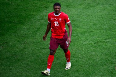 COLOGNE, GERMANY - 15 Haziran 2024: Kwadwo Duah, EURO 2024 Macaristan - İsviçre maçı Rhein Enerji Stadyumu