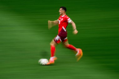 COLOGNE, Almanya - 15 Haziran 2024: Granit Xhaka, EURO 2024 Macaristan - İsviçre maçı Rhein Enerji Stadyumu 'nda