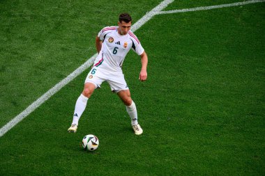 COLOGNE, Almanya - 15 Haziran 2024: Willi Orban, EURO 2024 Macaristan-İsviçre maçı Rhein Enerji Stadyumu 'nda