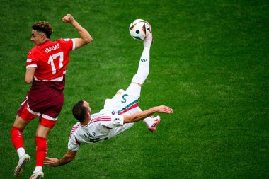 COLOGNE, GERMANY - 15 JUNE, 2024: Attila Fiola, The football match of EURO 2024 Hungary vs. Switzerland at Rhein Energie Stadion clipart