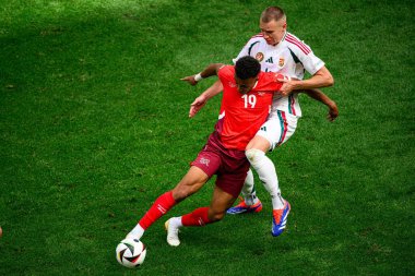COLOGNE, GERMANY - 15 Haziran 2024: Rhein Enerji Stadyumu 'nda EURO 2024 Macaristan-İsviçre futbol karşılaşması