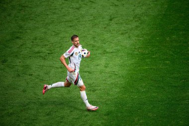 COLOGNE, GERMANY - 15 Haziran 2024: Atilla Fiola, EURO 2024 Macaristan - İsviçre maçı Rhein Enerji Stadyumu 'nda