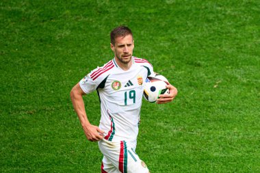 COLOGNE, GERMANY - 15 Haziran 2024: Atilla Fiola, EURO 2024 Macaristan - İsviçre maçı Rhein Enerji Stadyumu 'nda
