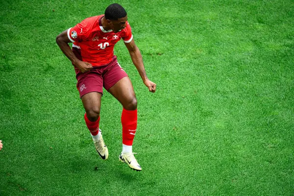 COLOGNE, GERMANY - 15 Haziran 2024: Kwadwo Duah, EURO 2024 Macaristan - İsviçre maçı Rhein Enerji Stadyumu