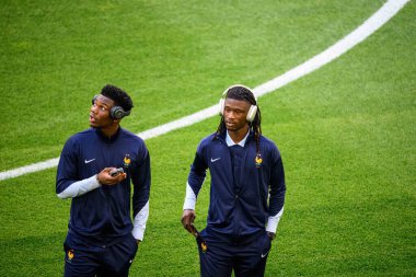 DUESSELDORF, GERMANY - 1 HAZİRAN 2023: Eduardo Camavinga, EURO 2024 Avusturya-Fransa futbol maçı Mercur Spiel Arena 'da