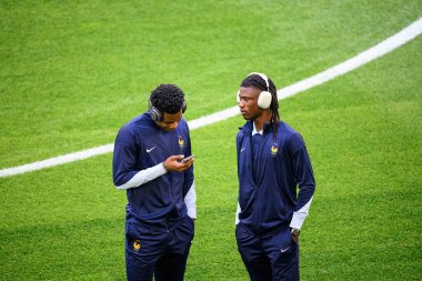 DUESSELDORF, GERMANY - 1 HAZİRAN 2023: Eduardo Camavinga, EURO 2024 Avusturya-Fransa futbol maçı Mercur Spiel Arena 'da