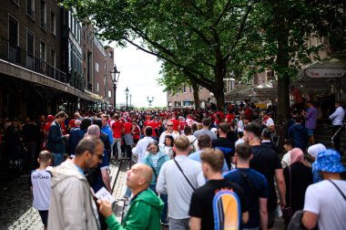DUESSELDORF, GERMANY - 17 Haziran 2024: EURO 2024 Avusturya - Fransa maçı Mercur Spiel Arena