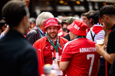 DUESSELDORF, GERMANY - 17 Haziran 2024: EURO 2024 Avusturya - Fransa maçı Mercur Spiel Arena