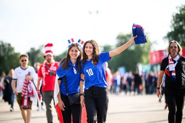 DUESSELDORF, GERMANY - 17 Haziran 2024: EURO 2024 Avusturya - Fransa maçı Mercur Spiel Arena