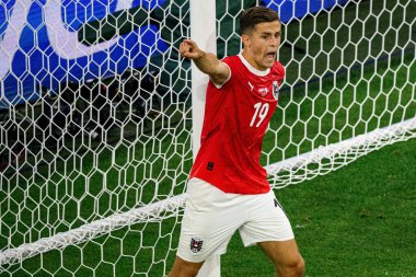 DUESSELDORF, GERMANY - 17 JUNE, 2024: Christoph Baumgartner, The football match of EURO 2024 Austria vs France at Mercur Spiel Arena clipart