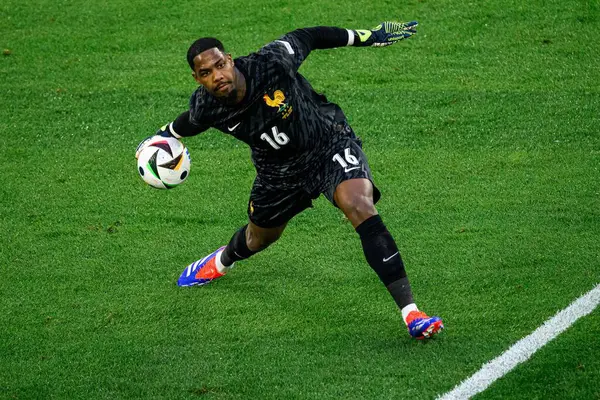 stock image DUESSELDORF, GERMANY - 17 JUNE, 2024: Mike Maignan, The football match of EURO 2024 Austria vs France at Mercur Spiel Arena