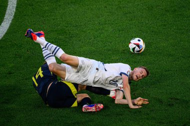 COLOGNE, GERMANY - 19 Haziran 2024: EURO 2024 İskoçya - İsviçre maçı Rhein Enerji Stadyumu 'nda