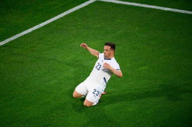 COLOGNE, GERMANY - 19 Haziran 2024: EURO 2024 İskoçya - İsviçre maçı Rhein Enerji Stadyumu 'nda