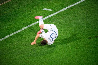 COLOGNE, GERMANY - 19 Haziran 2024: EURO 2024 İskoçya - İsviçre maçı Rhein Enerji Stadyumu 'nda