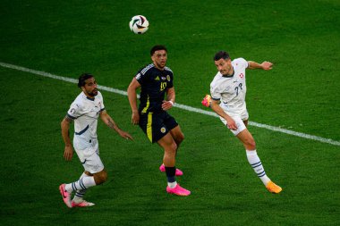 COLOGNE, GERMANY - 19 Haziran 2024: EURO 2024 İskoçya - İsviçre maçı Rhein Enerji Stadyumu 'nda