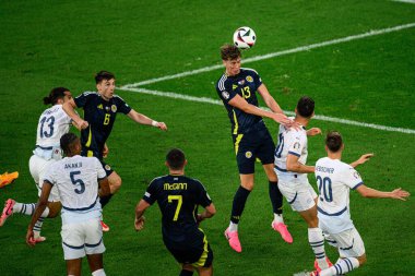 COLOGNE, GERMANY - 19 Haziran 2024: EURO 2024 İskoçya - İsviçre maçı Rhein Enerji Stadyumu 'nda