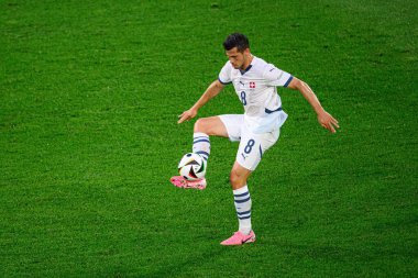 COLOGNE, GERMANY - 19 Haziran 2024: EURO 2024 İskoçya - İsviçre maçı Rhein Enerji Stadyumu 'nda