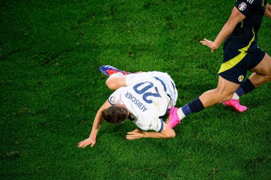 COLOGNE, GERMANY - 19 Haziran 2024: EURO 2024 İskoçya - İsviçre maçı Rhein Enerji Stadyumu 'nda