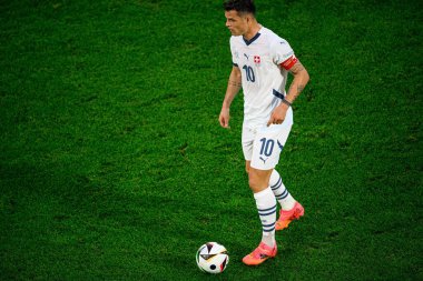 COLOGNE, GERMANY - 19 Haziran 2024: EURO 2024 İskoçya - İsviçre maçı Rhein Enerji Stadyumu 'nda