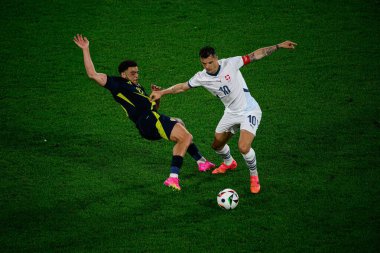 COLOGNE, GERMANY - 19 Haziran 2024: EURO 2024 İskoçya - İsviçre maçı Rhein Enerji Stadyumu 'nda